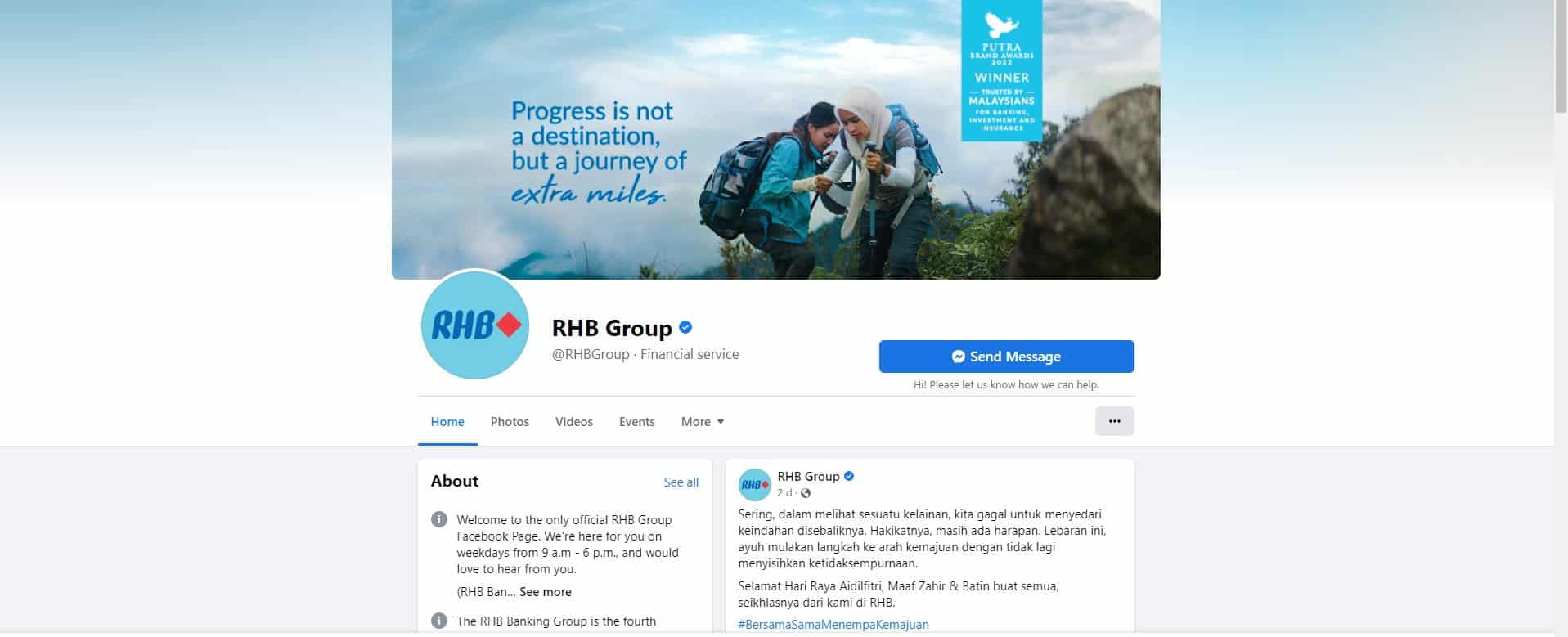 Akaun Facebook Rasmi RHB Bank