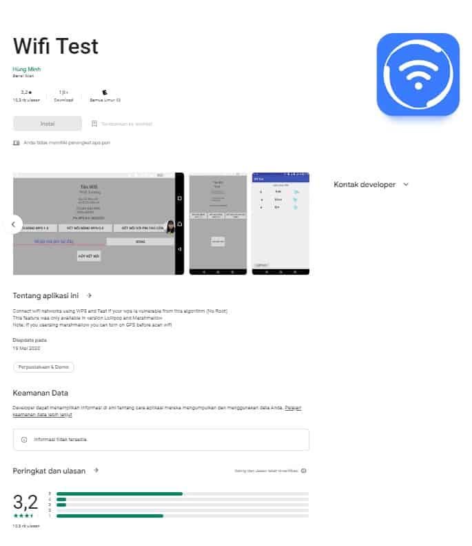 Aplikasi Wifi Test