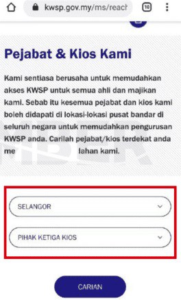 Cara cari Kiosk-KWSP (Gambar 2)