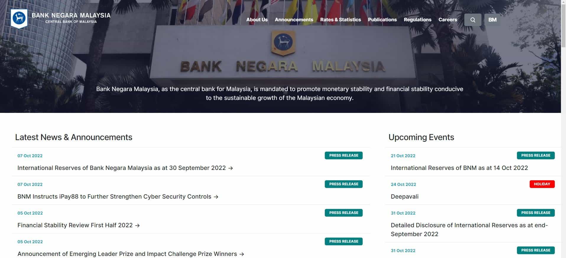 Laman Web Rasmi Bank Negara Malaysia (BNM)