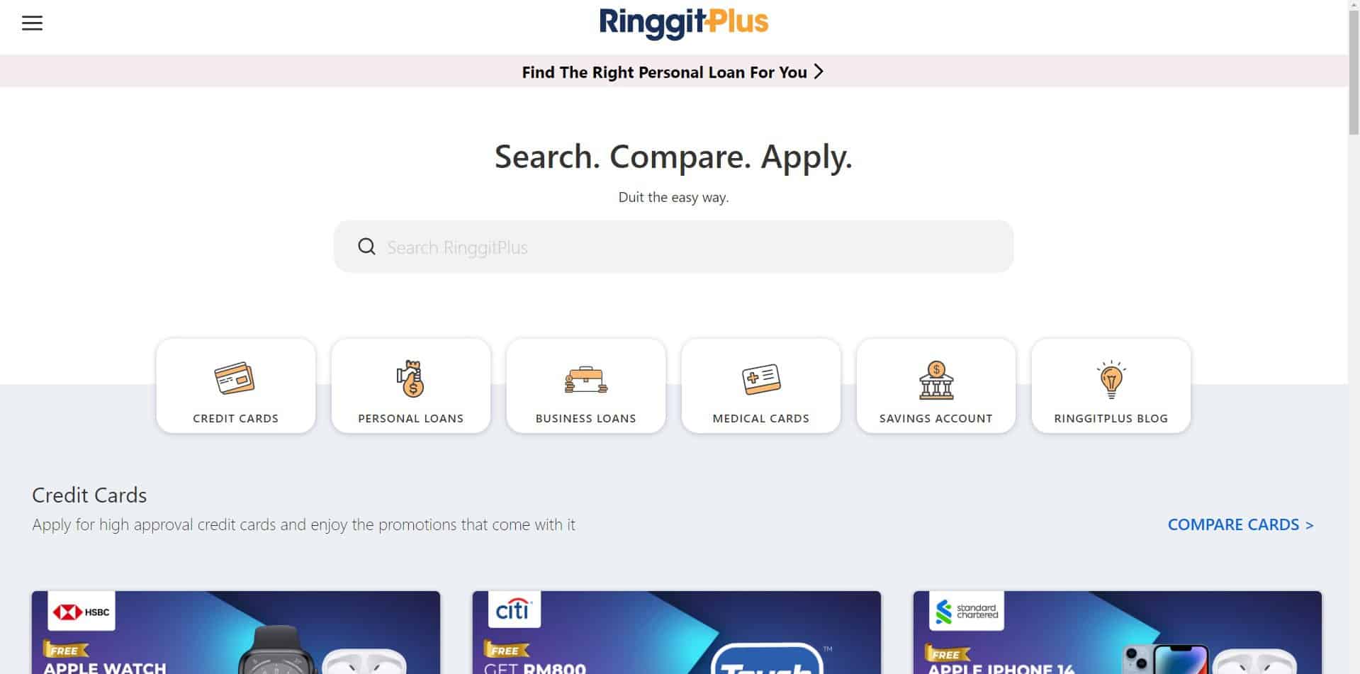 Laman Web Rasmi RinggitPlus