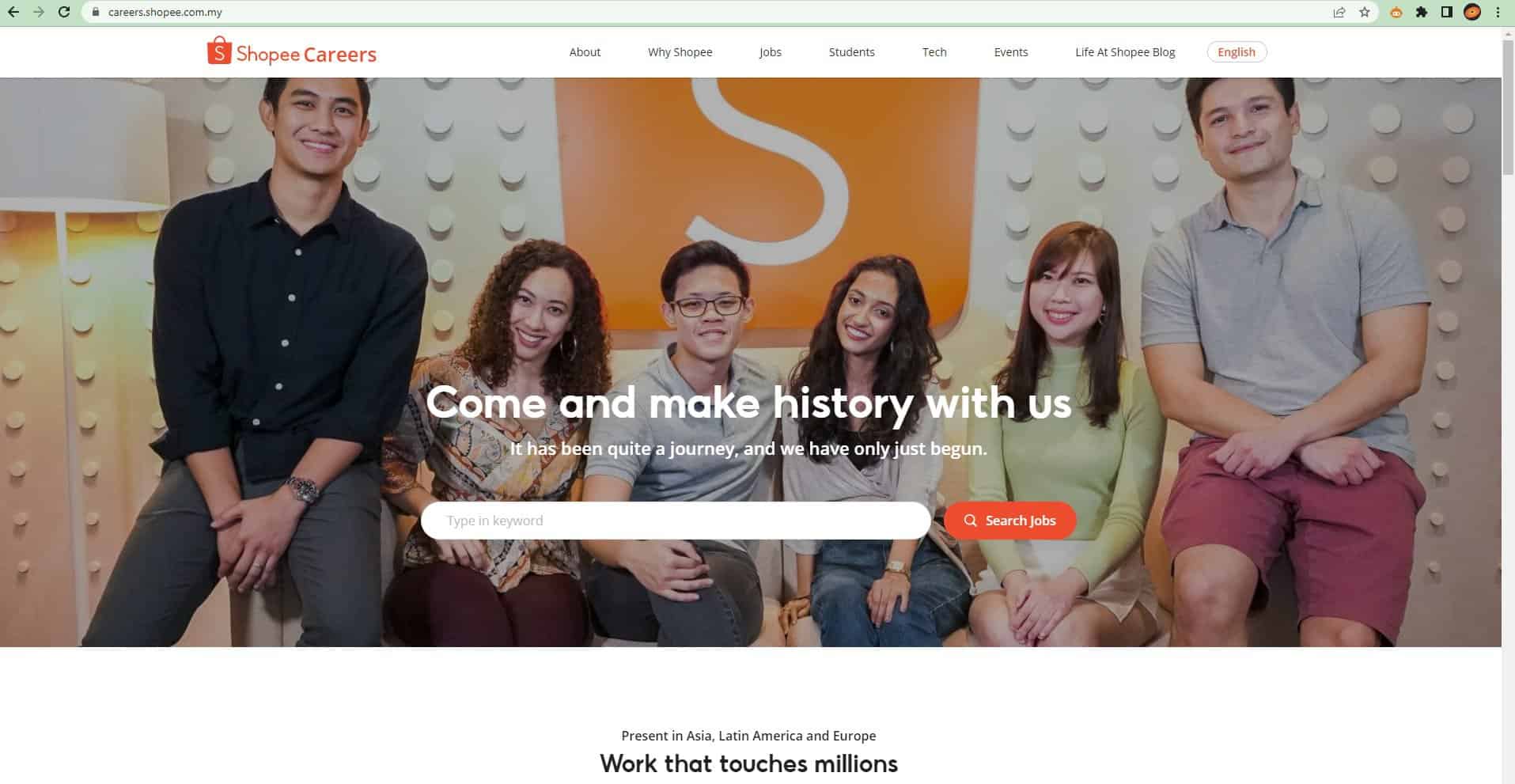 Laman Web Rasmi Shopee (Shopee Careers)