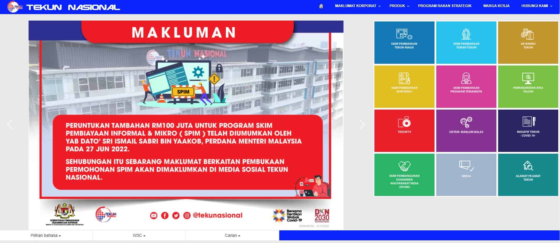 Laman Web Rasmi TEKUN Nasional