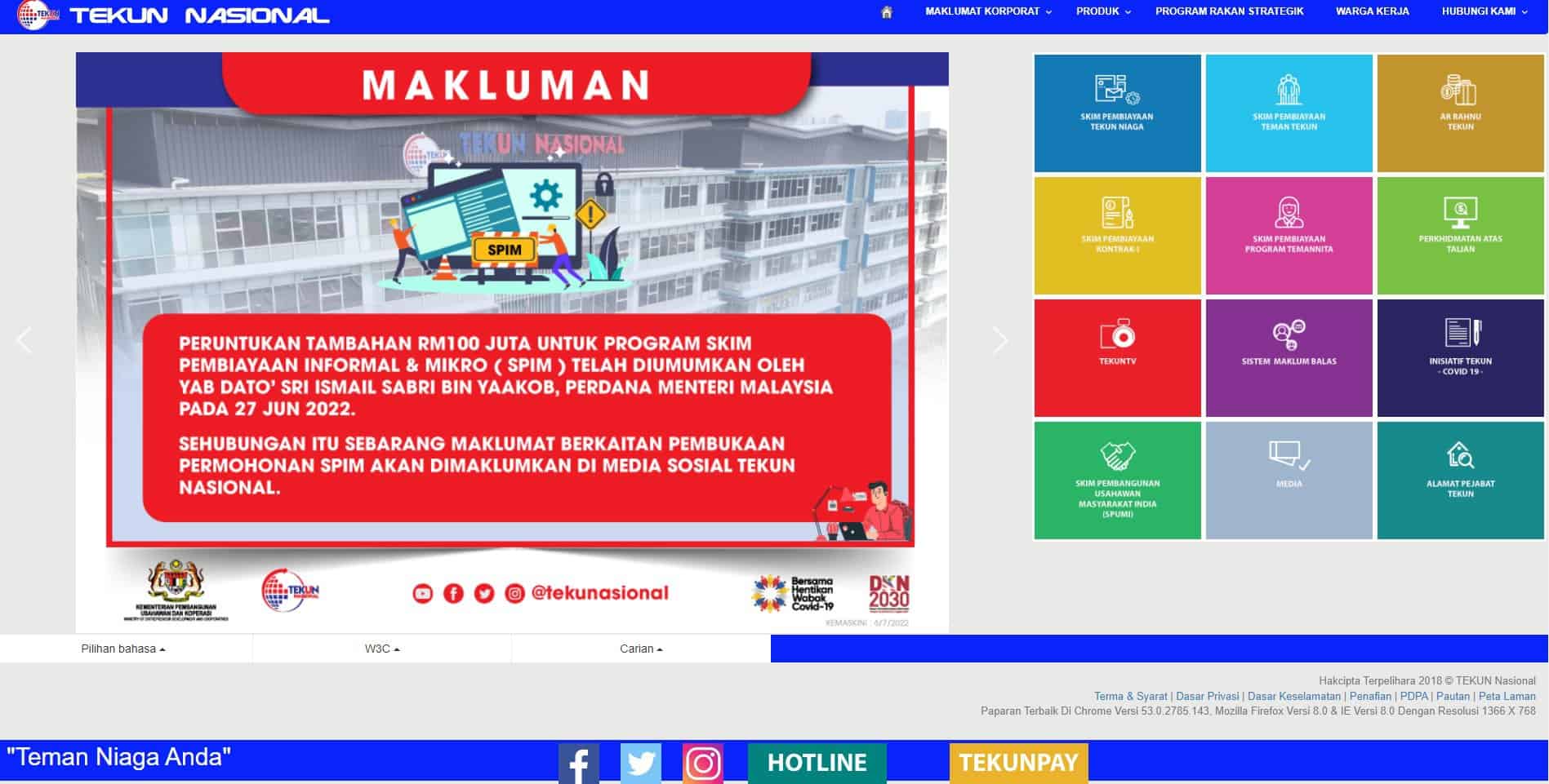 Laman Web Rasmi Tekun Nasional