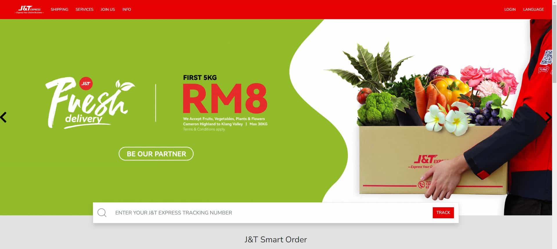 Laman web rasmi J&T