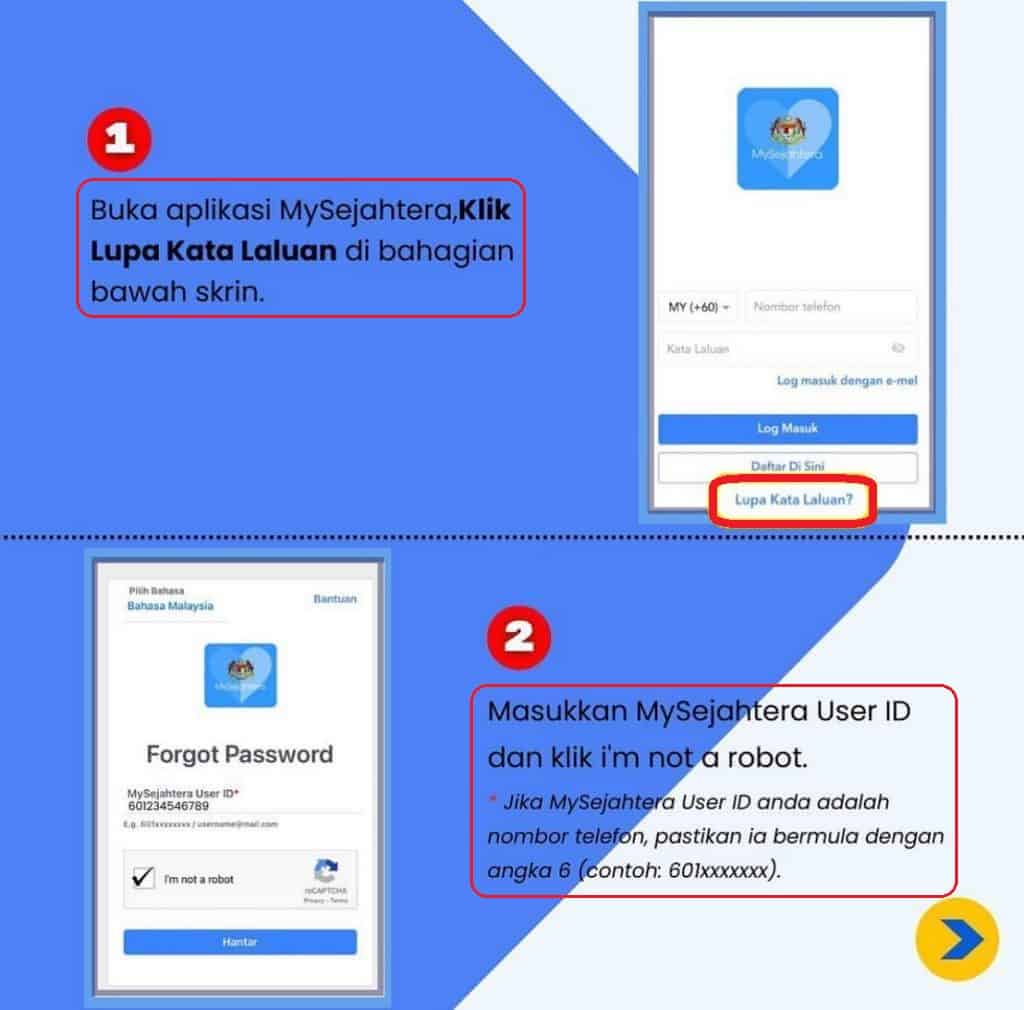 Lupa Kata Laluan MySejahtera (2)