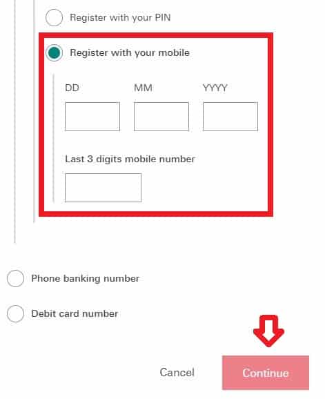 Register Your Mobile (Cara daftar HSBC 3)