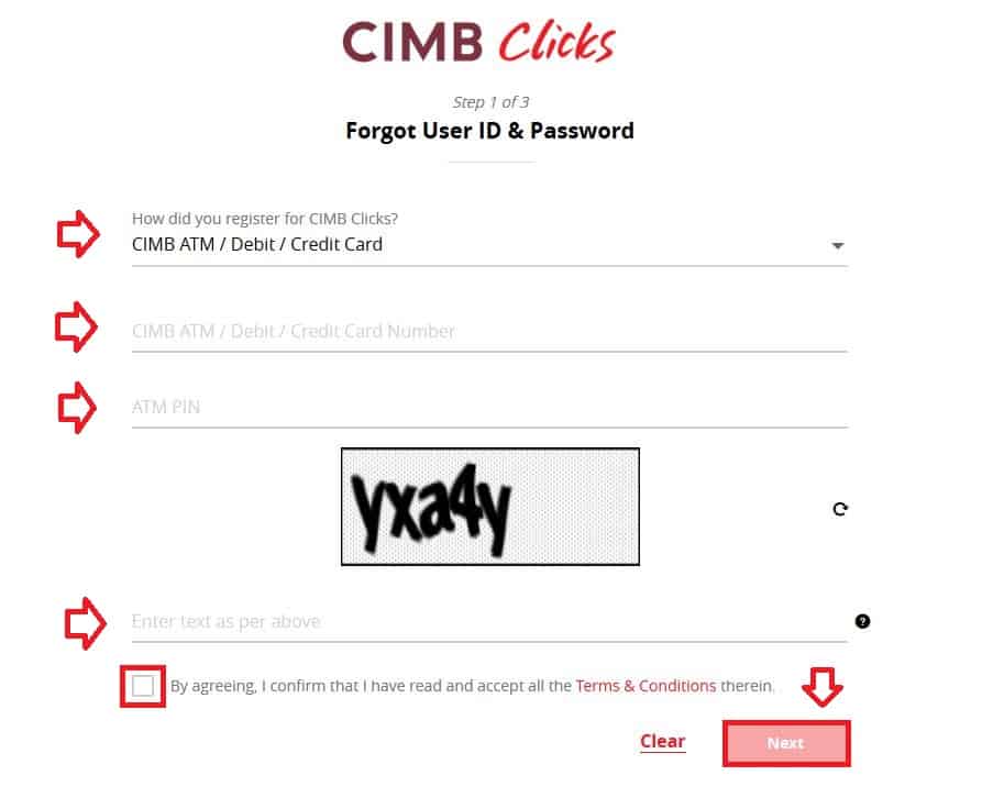 Terlupa Password CIMB Clicks