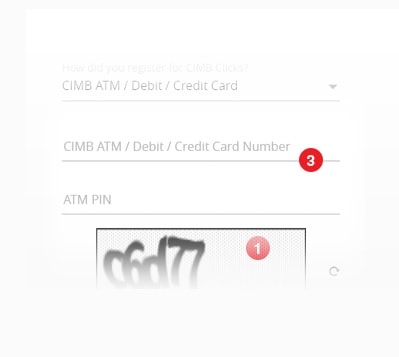 aktifkan semula akaun cimb clicks (via web 3)