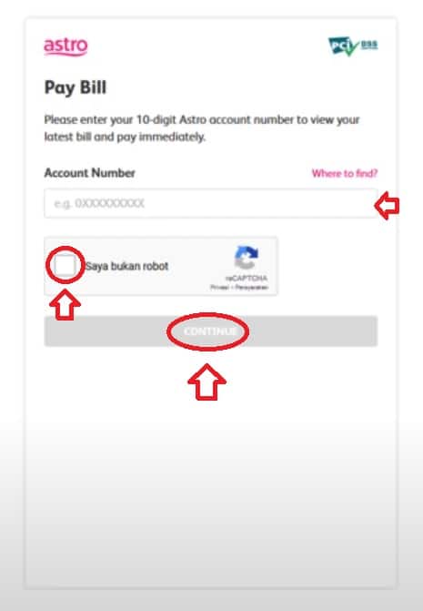 cara bayar bil astro (semakan via sms)