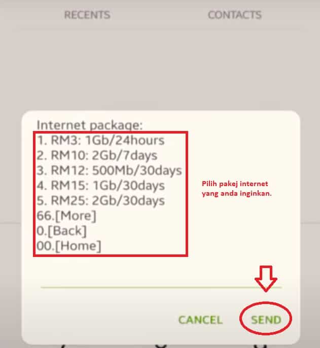 cara beli internet xox (via ussd 4)