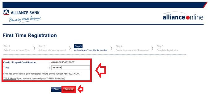 cara daftar alliance bank (guna credit card 2)