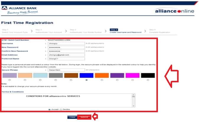 cara daftar alliance bank (guna temporary id 2)