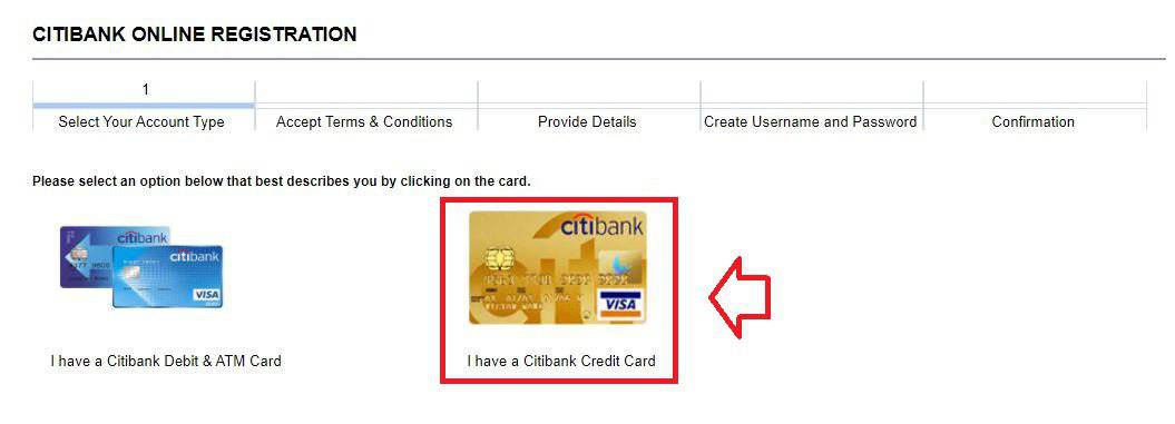 cara daftar citibank online (guna credit card 2)