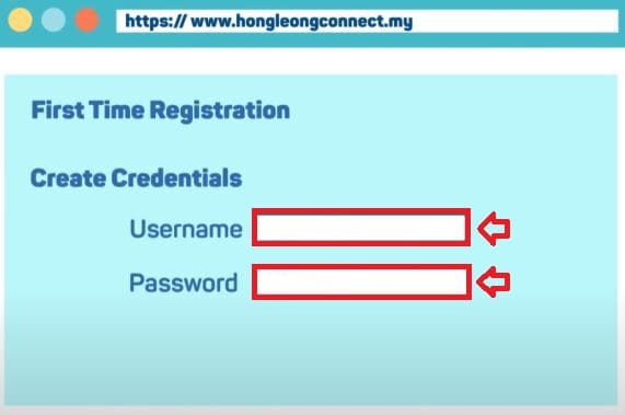 cara daftar hong leong bank online (guna temporary id 3)