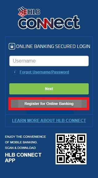 cara daftar hong leong bank online (guna temporary id)