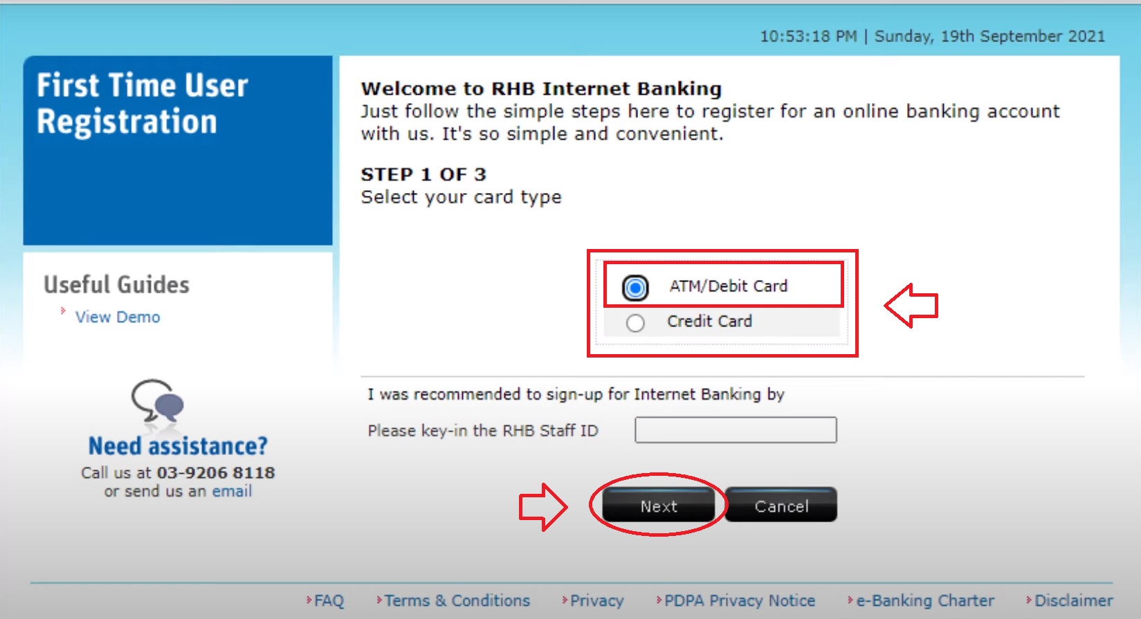 cara daftar rhb bank online 2