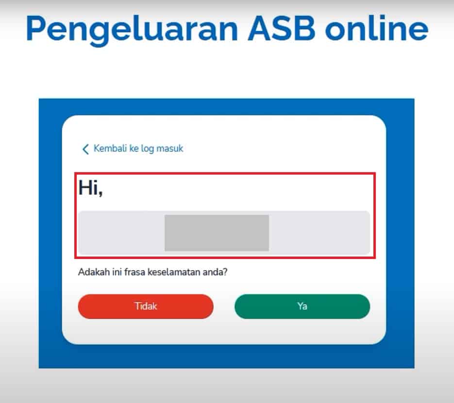 cara keluarkan duit asb (via online 3)