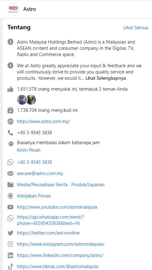 cara penyambungan semula astro 2