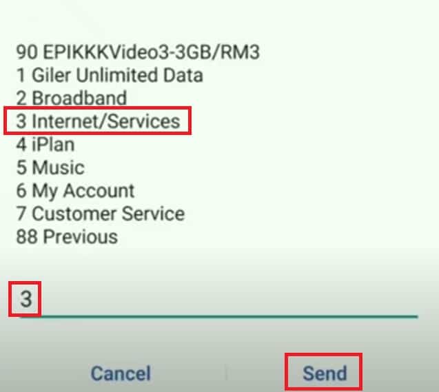 cara pinjam sos topup u mobile (dial 3)