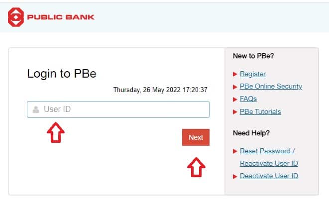 cara semak baki akaun public bank(via online 2)