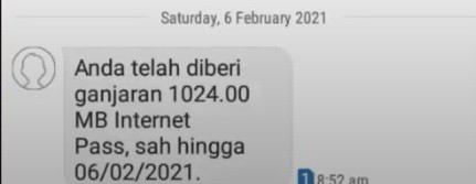 cara tebus internet free digi (prepaid 3)