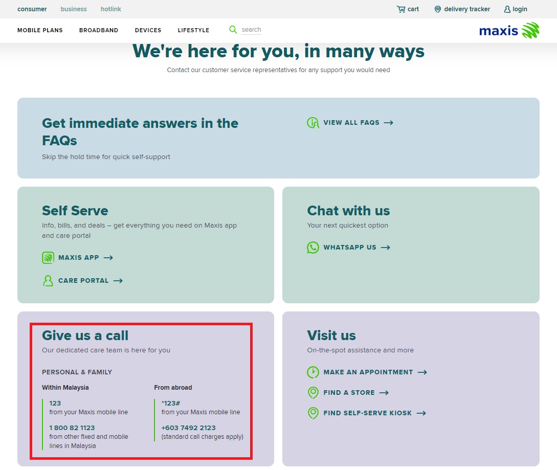 cara terminate maxis fibre (contact us)