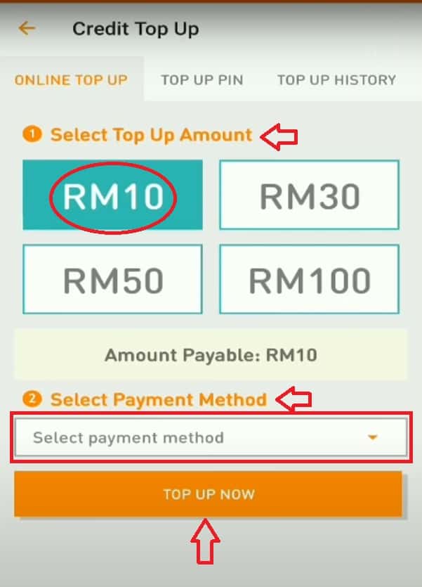 cara top up u mobile (via myumobile)