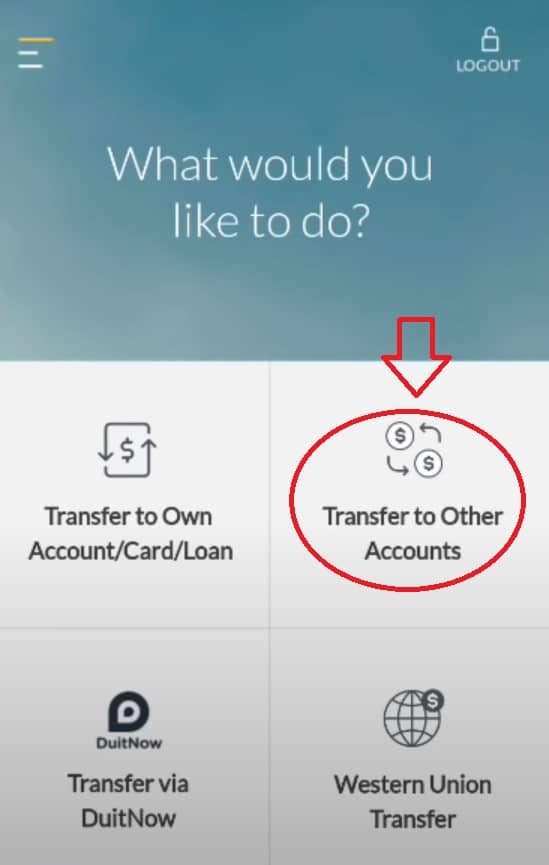 cara transfer duit maybank ke maybank (via app)