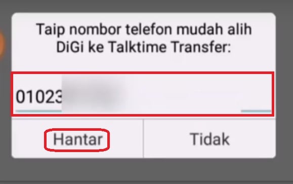 cara transfer kredit didi (via ussd 6)