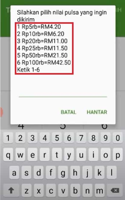 cara transfer kredit digi ke indonesia (via dial 8)