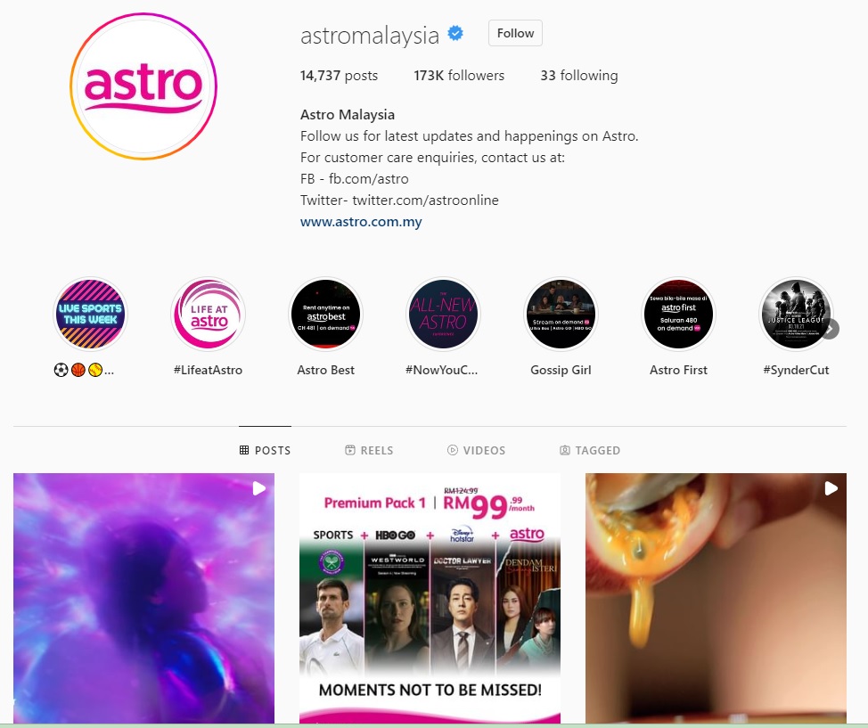 instagram astro