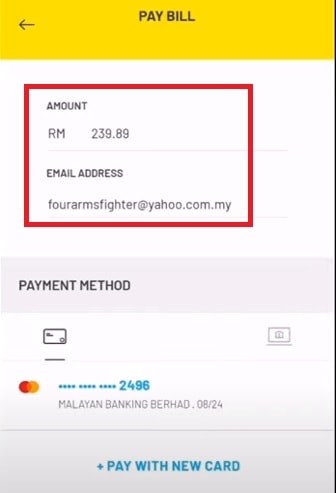 semak bil digi tertunggak (cara bayar 2)