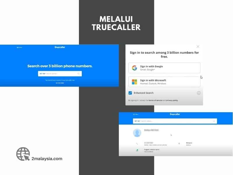 semak pemilik nombor telefon celcom (truecaller)