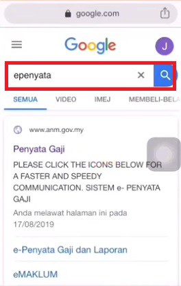 semakan penyata gaji secara online (cara daftar)